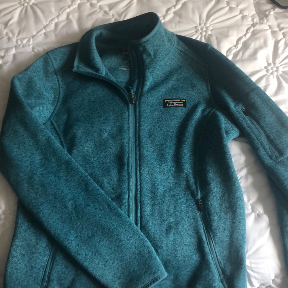 Teal LL Bean Fleece jacket